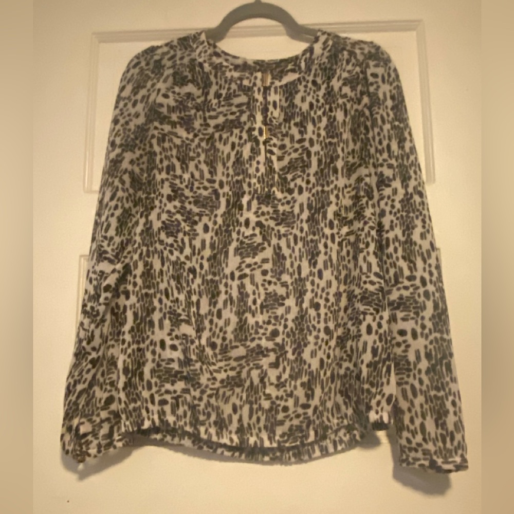 The Limited animal print blouse with gold details, size M
